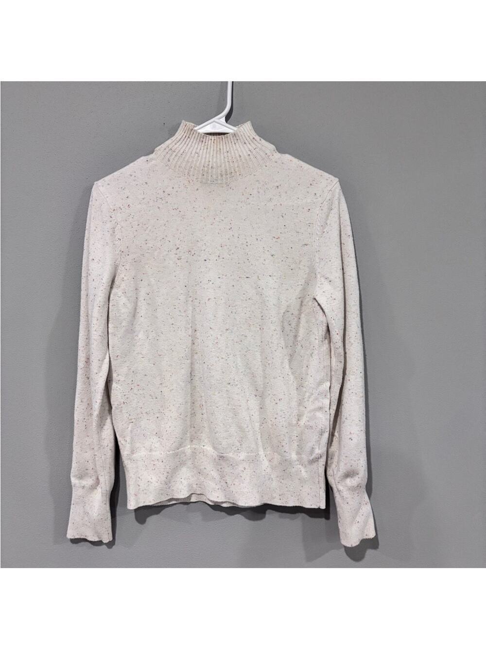 Premise Speckled Confetti Knit Mock Neck Sweater - Size M